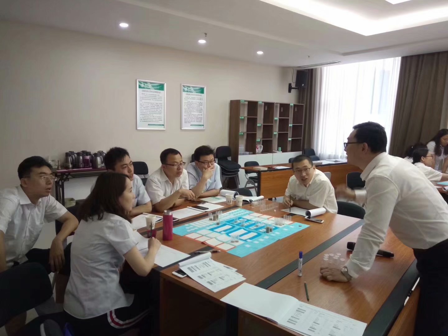 实战派沙盘培训师史广青老师，再次受邀为国家电网太原分公司，讲授《全面经营管理沙盘模拟》课程