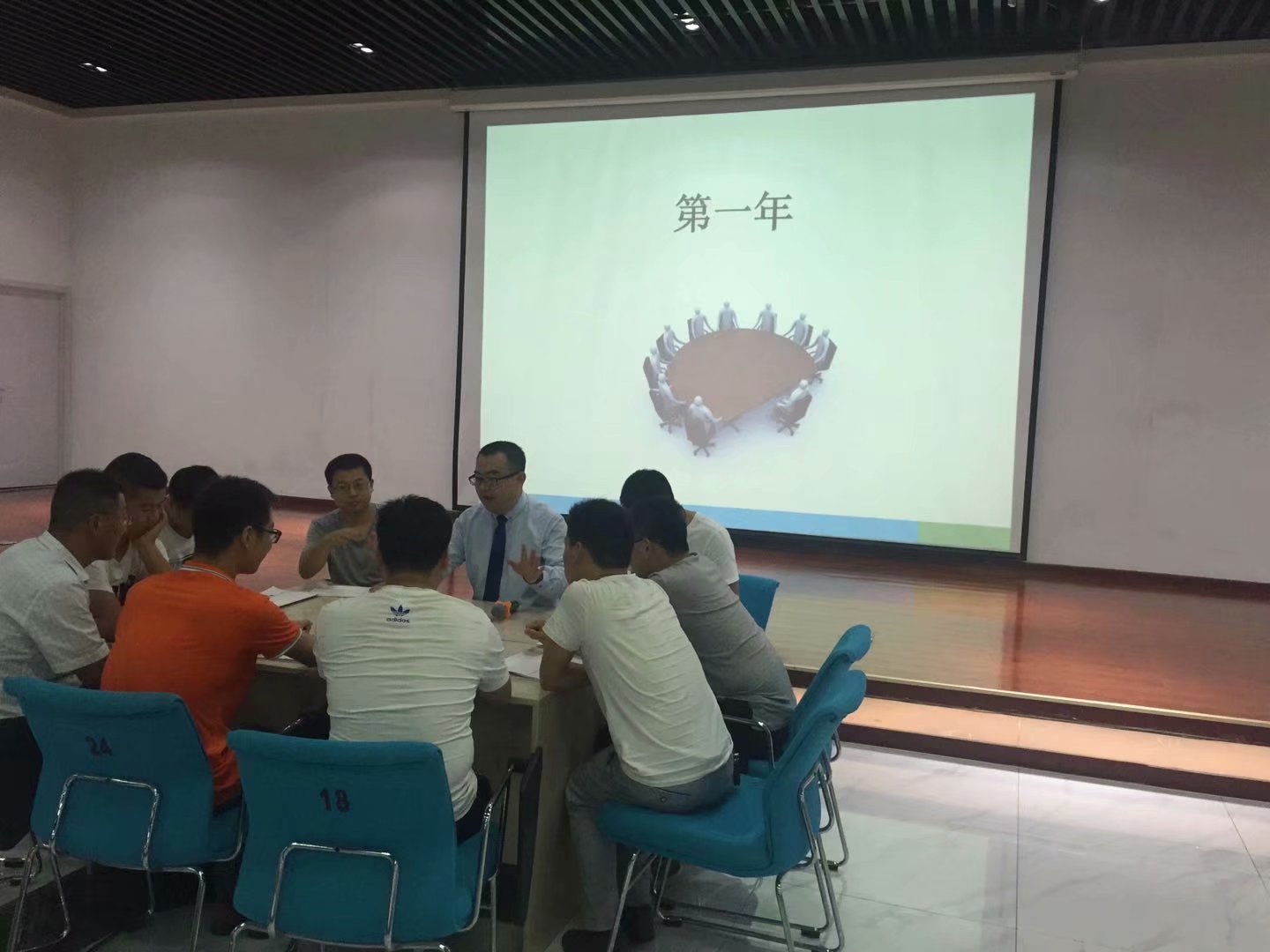 丁大硼老师受邀为山东某知名禽肉供应企业，讲授《企业战略管理与经营决策沙盘模拟》课程