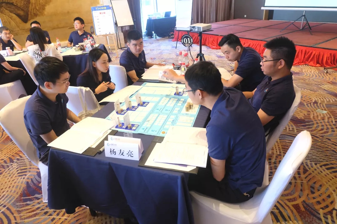 史广青老师受邀为 福州某知名房地产公司，讲授《房地产全流程开发沙盘模拟》课程