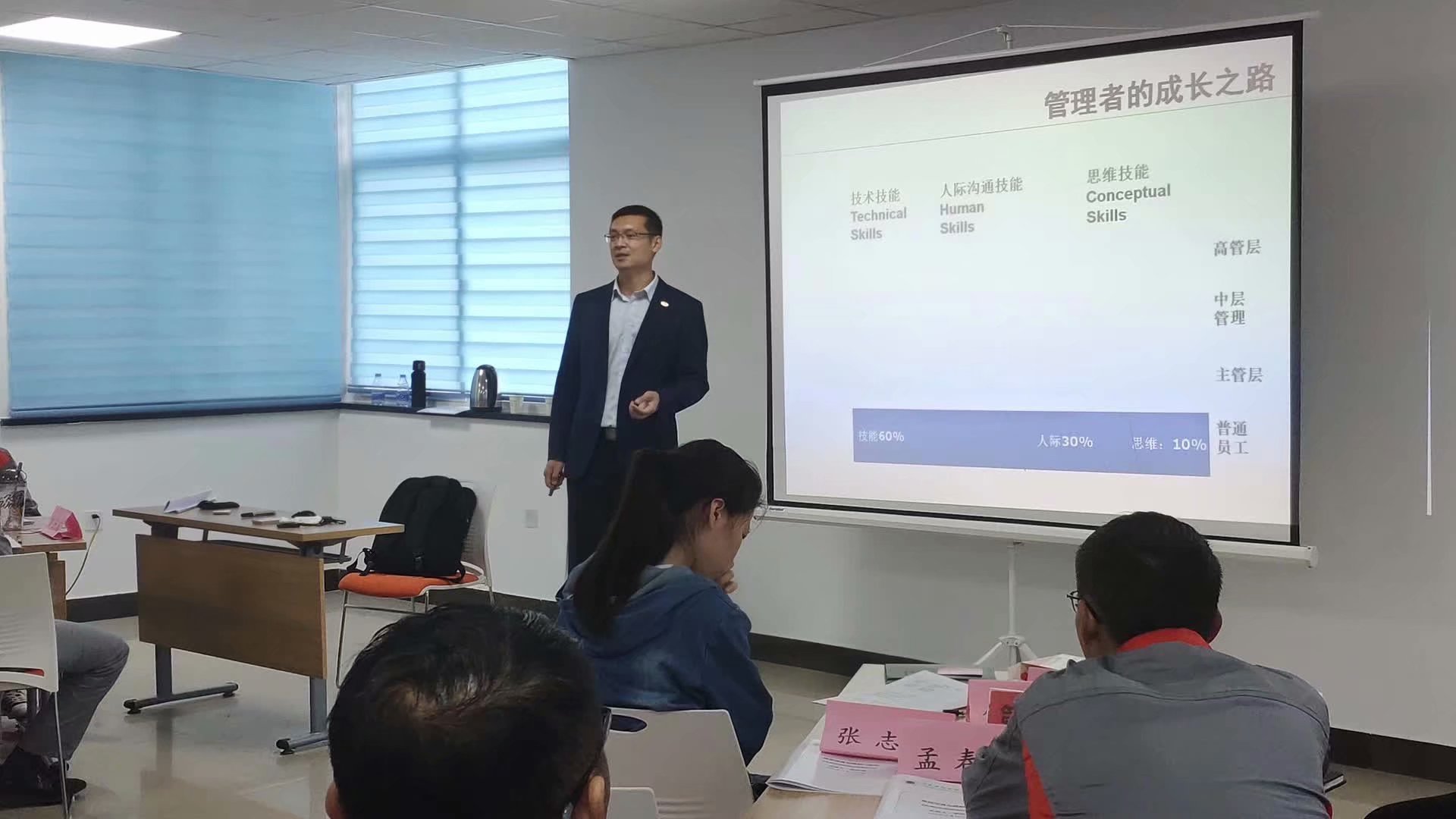 李元滨老师受邀为 山东某上市生物医药公司，讲授，讲授《高效沟通与跨部门协作沙盘模拟》课程