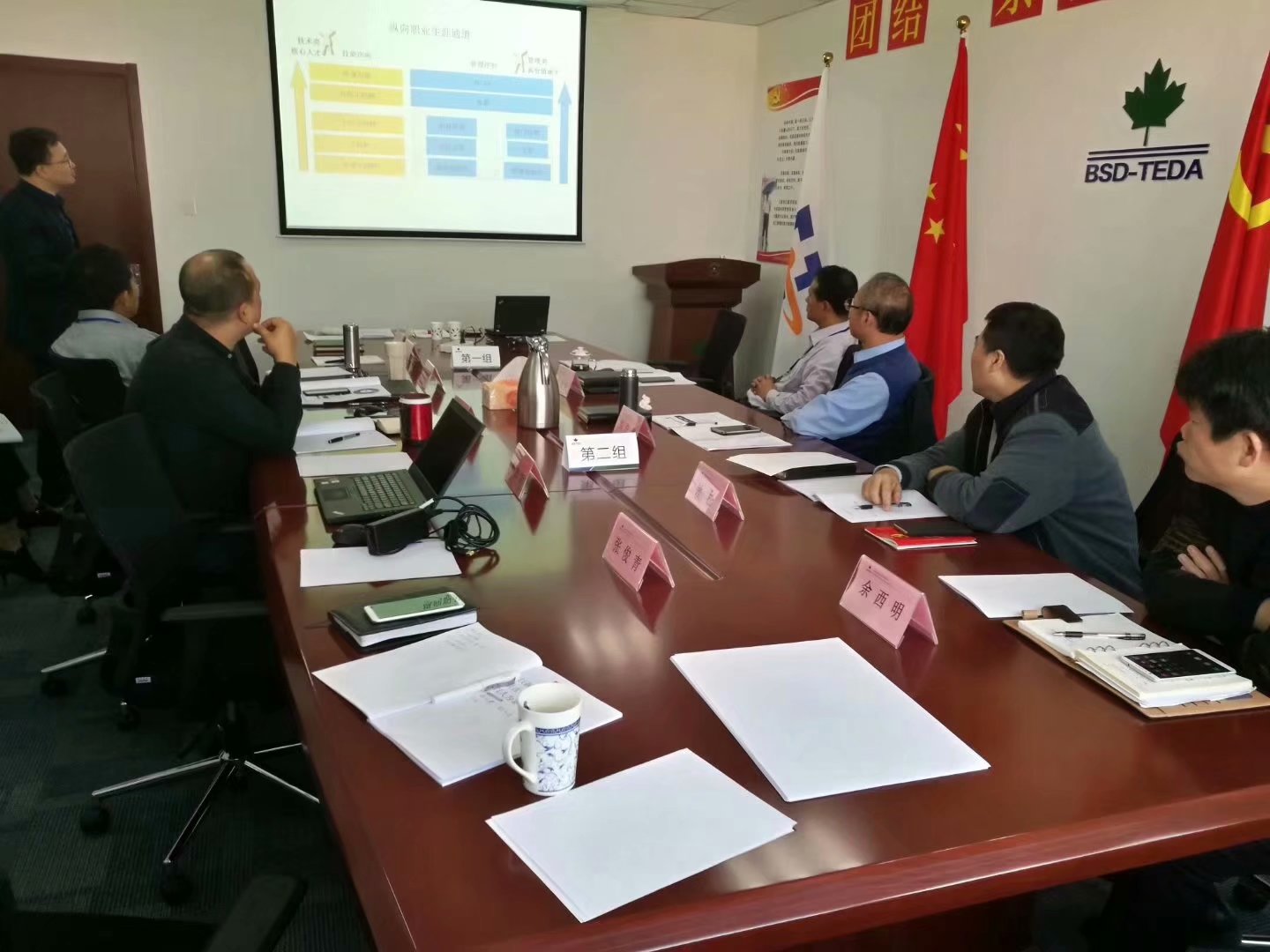 史广青老师受邀为天津某投资发展房地产企业,讲授《房地产非人力资源经理的人力资源沙盘模拟》课程