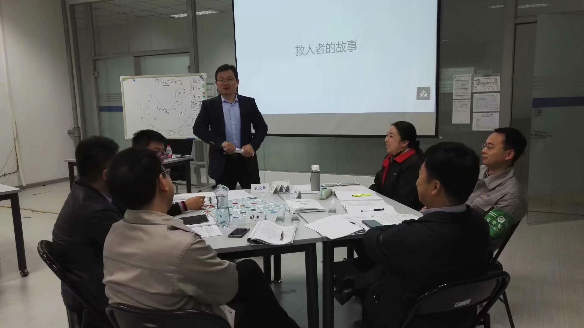 史广青老师受邀为 四川某知名大型汽车公司，讲授《MDT动机领导力沙盘模拟》课程