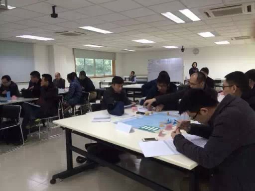 王悦宇老师受邀为 广州日立电梯，讲授《企业全面经营管理沙盘模拟实战》课程