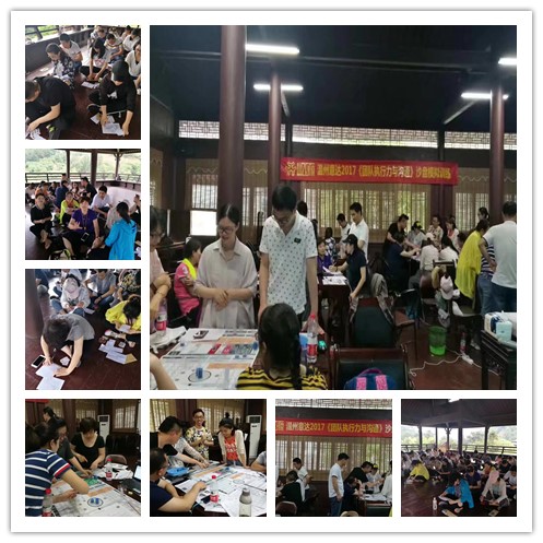 沙盘讲师联盟受邀为 温州意达进出口有限公司,讲授《团队执行力与沟通沙盘模拟训练》课程