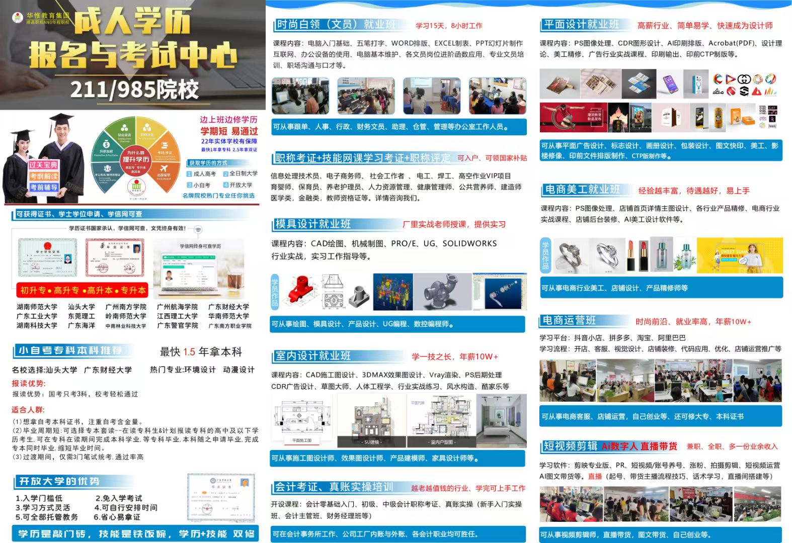 东莞石碣桔洲刘屋电脑培训班、桔洲平面设计培训、模具设计培训课程简介