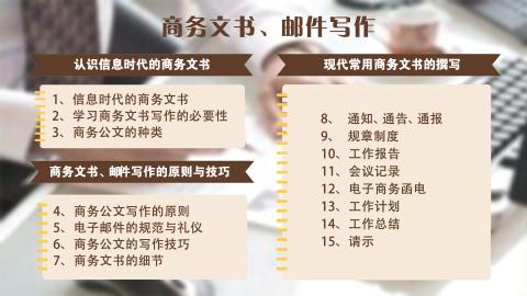 商务文书、邮件写作