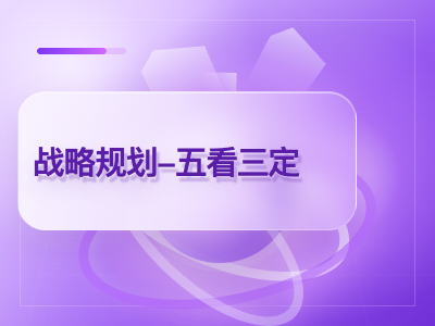 华为战略规划-五看三定